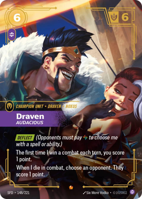 Draven - Audacious — Spiritforged #148, art by Six More Vodka