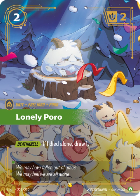 Lonely Poro (Overnumbered) — Unleashed #221, art by FOREDAWN