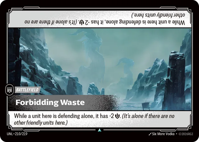 Forbidding Waste Riftbound card (UNL-210/219)