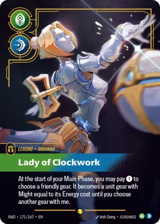 Orianna, Lady of Clockwork — Riftbound signature card RAD 171