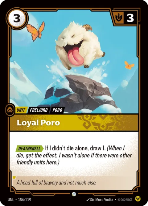 Loyal Poro UNL-156 영어판 카드 이미지