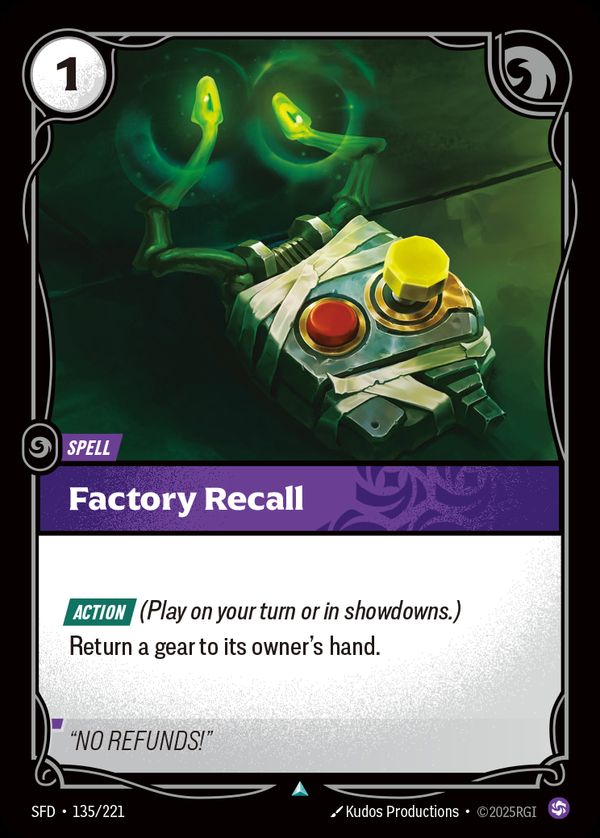 Factory Recall — Riftbound card