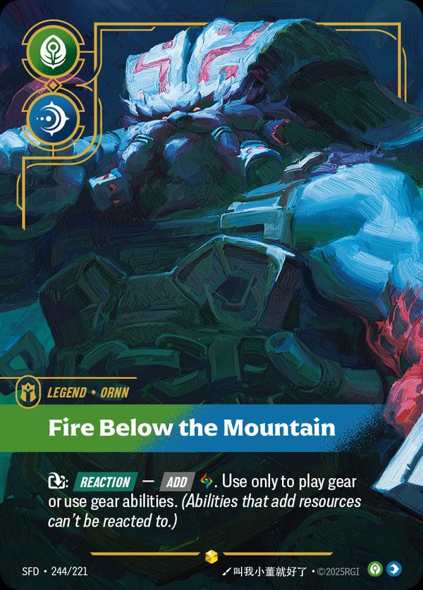 Ornn, Fire Below the Mountain (Overnumbered) — Riftbound card