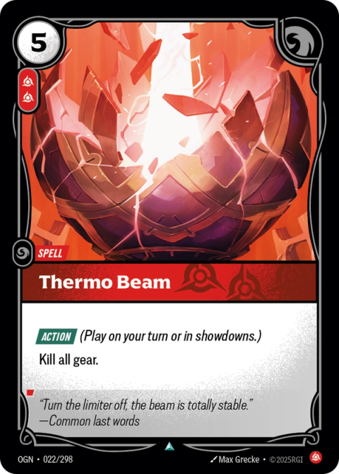 Thermo Beam — Origins #022, art by Max Grecke