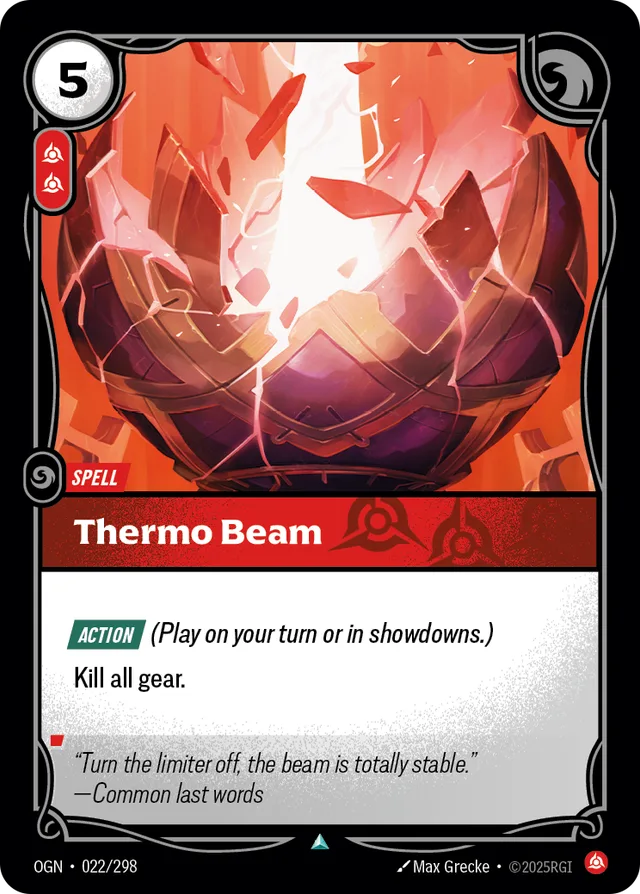 Thermo Beam Riftbound card (OGN-022/298)