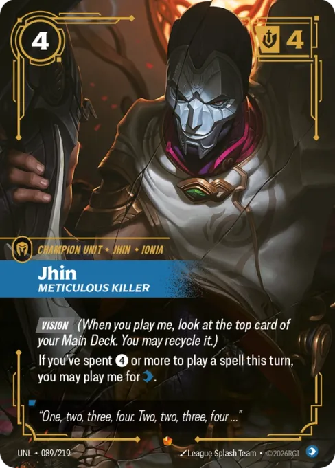 Jhin, Meticulous Killer, UNL-089/219