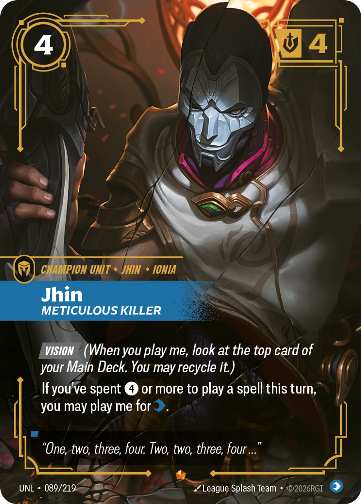 Jhin, Meticulous Killer