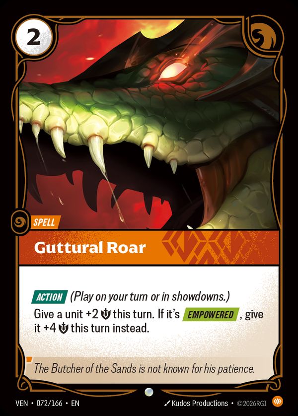 Guttural Roar — Riftbound card