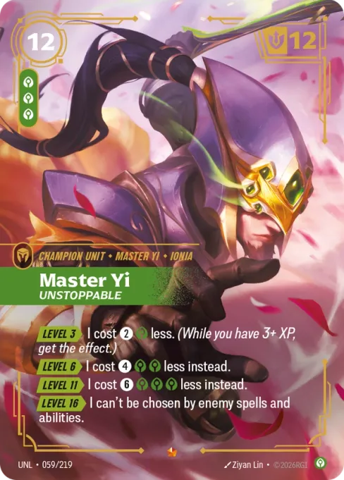 Master Yi, Unstoppable, UNL-059/219