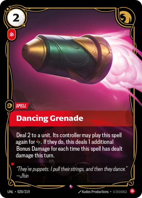 Dancing Grenade — Unleashed #020, art by Kudos Productions