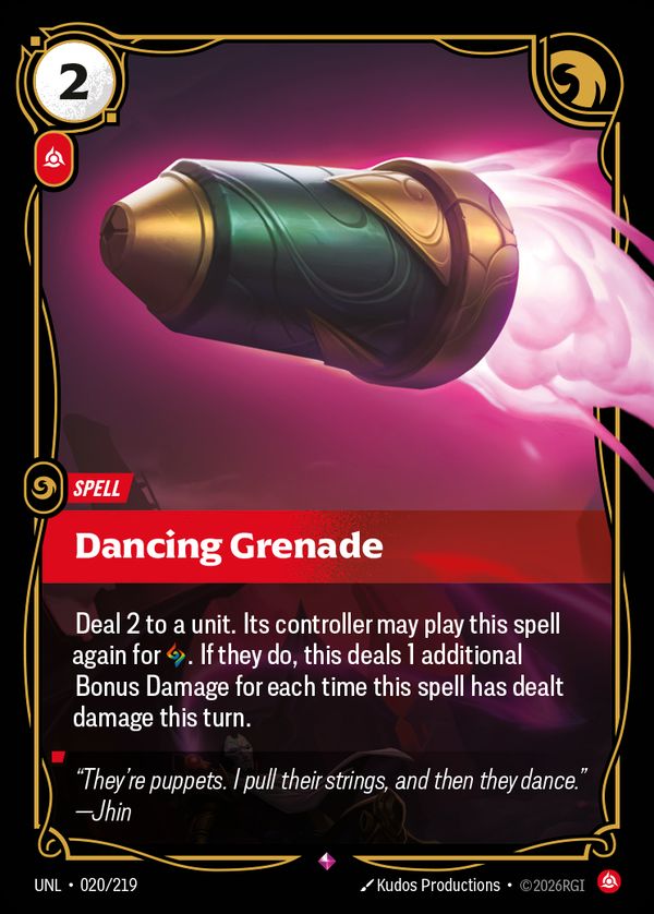 Dancing Grenade — Riftbound card