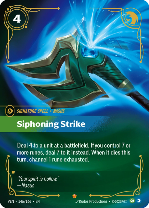 Siphoning Strike — Vendetta #146, art by Kudos Productions