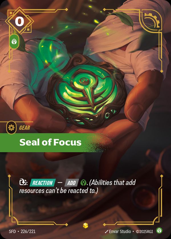 Seal of Focus (Overnumbered) — Riftbound card