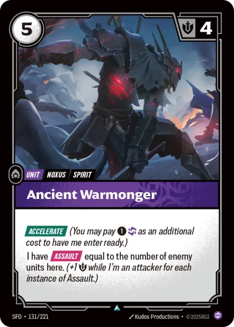 Ancient Warmonger SFD-131 영어판 카드 이미지