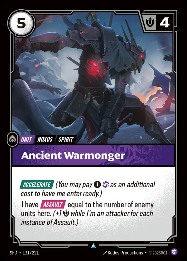 Ancient Warmonger — Riftbound card
