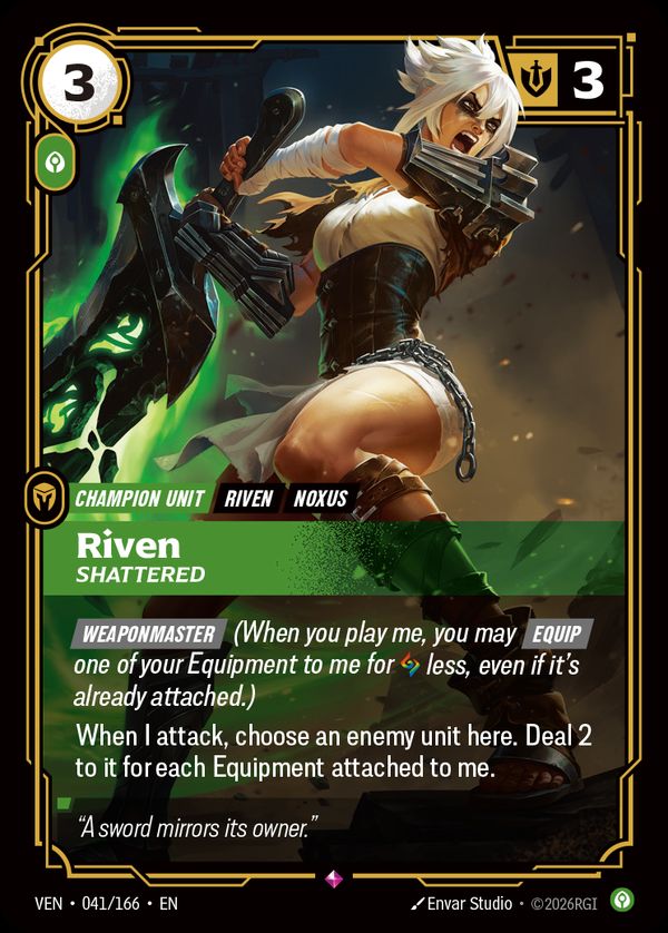 Riven, Shattered — Riftbound card