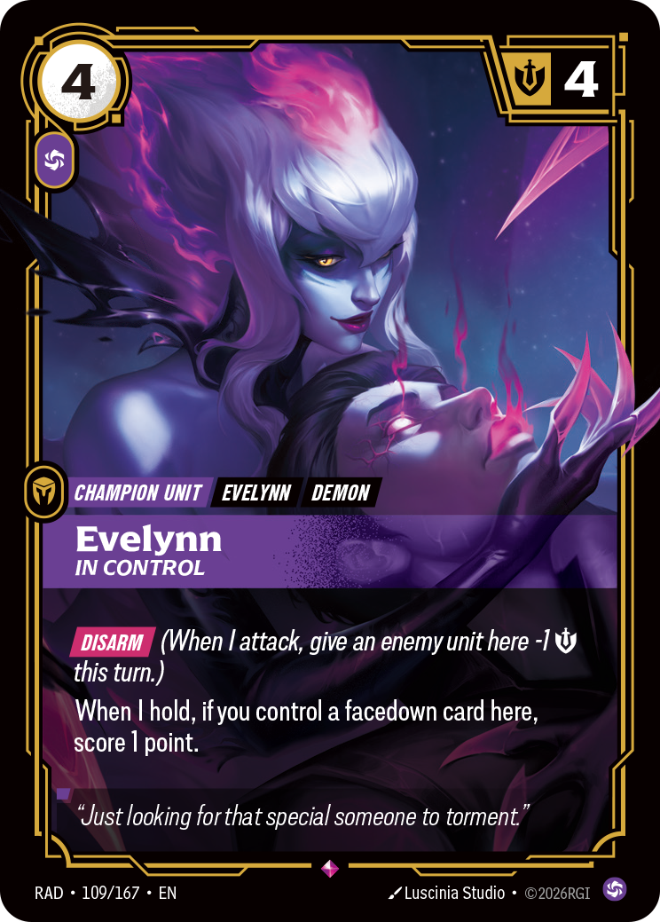 Evelynn, In Control — Riftbound card RAD 109