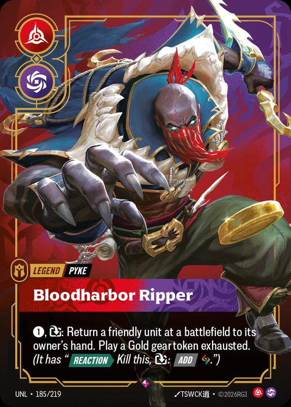 Pyke, Bloodharbor Ripper — Riftbound card