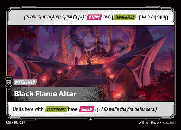 Black Flame Altar — Riftbound card