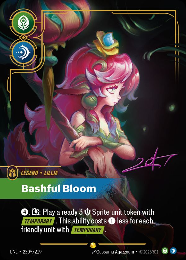 Lillia, Bashful Bloom (Signature) — Riftbound card