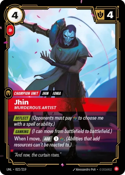 Jhin, Murderous Artist, UNL-022/219