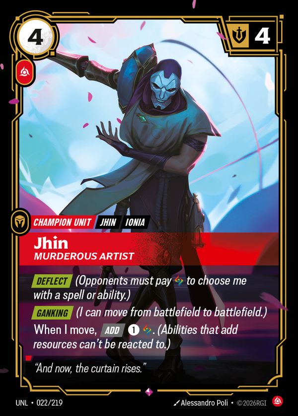 Jhin, Murderous Artist — Riftbound card