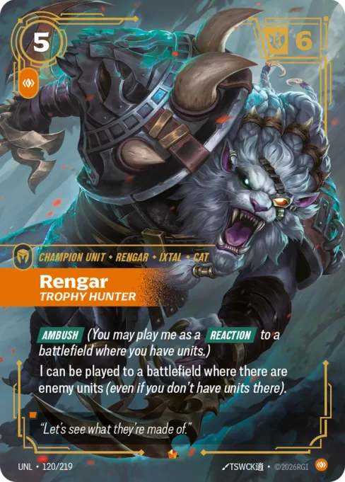 Rengar, Trophy Hunter, UNL-120/219