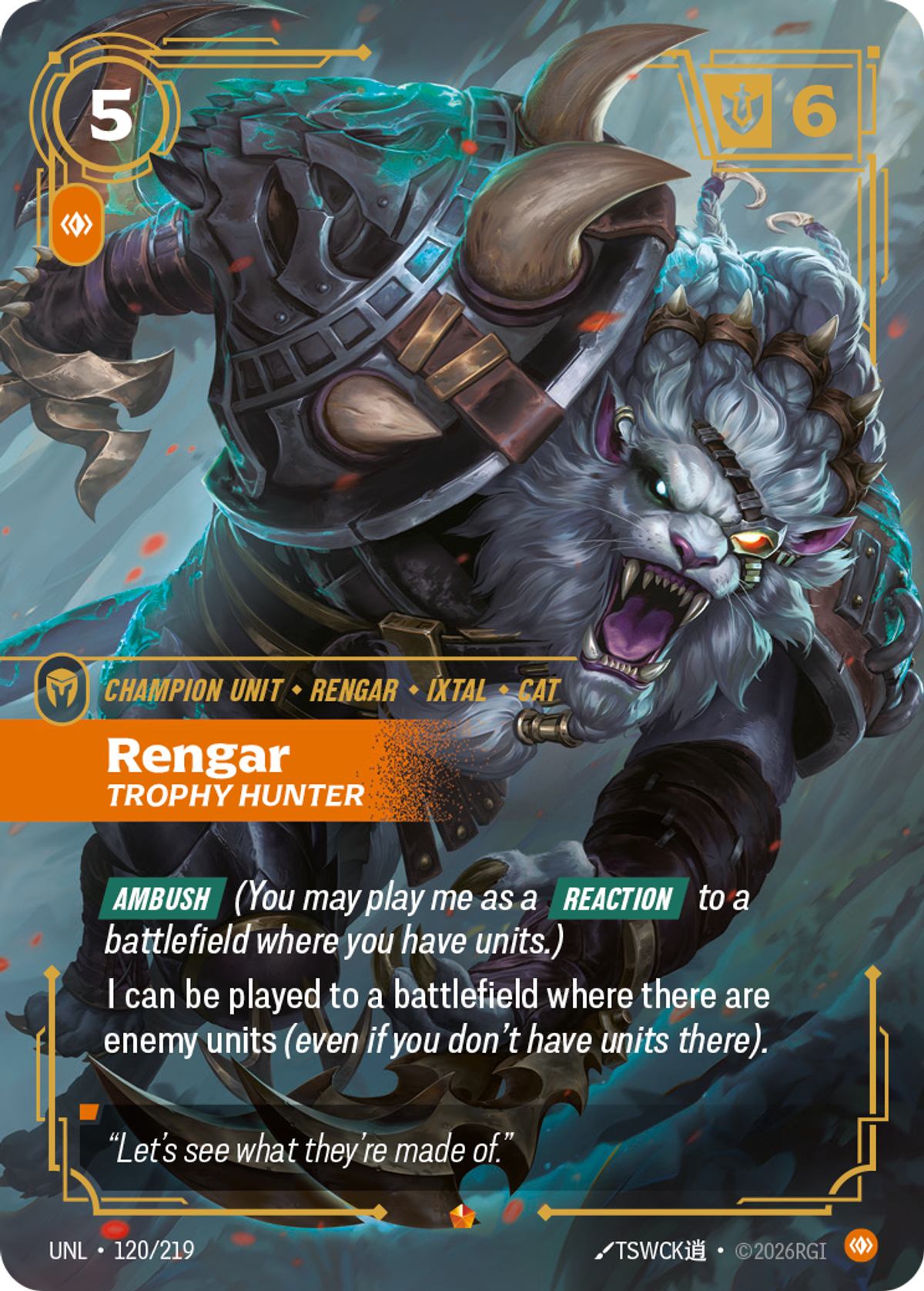 Rengar, Trophy Hunter