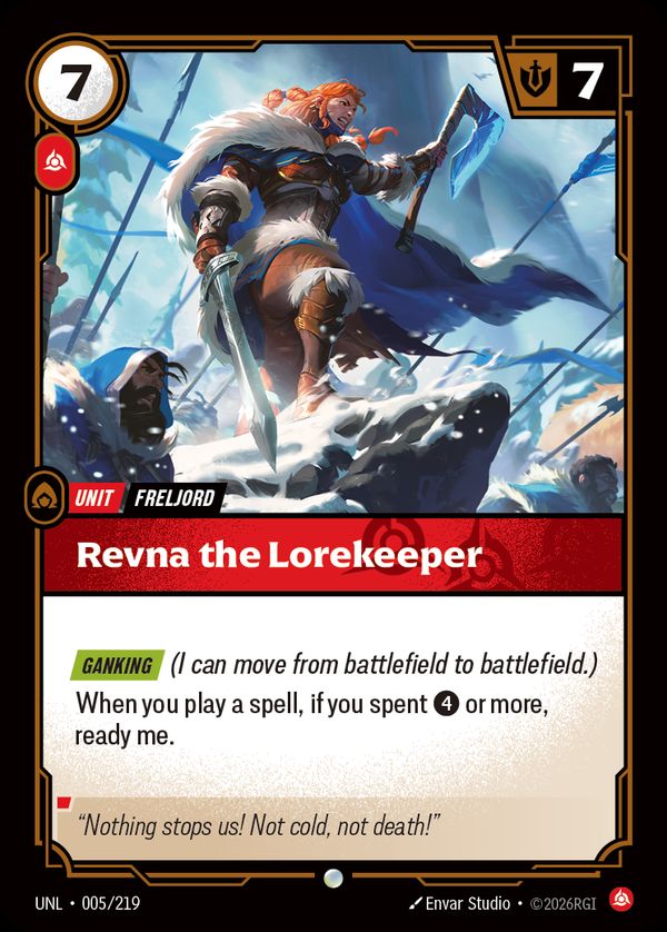 Revna the Lorekeeper — Riftbound card