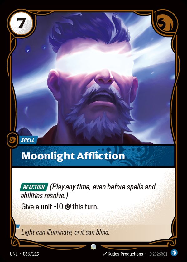 Moonlight Affliction — Riftbound card