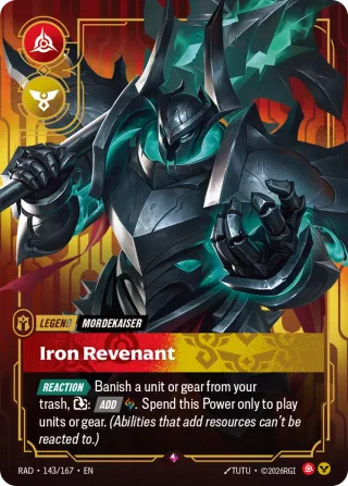 Mordekaiser, Iron Revenant — Riftbound card RAD 143