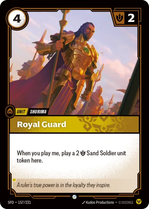 Royal Guard SFD-157 영어판 카드 이미지