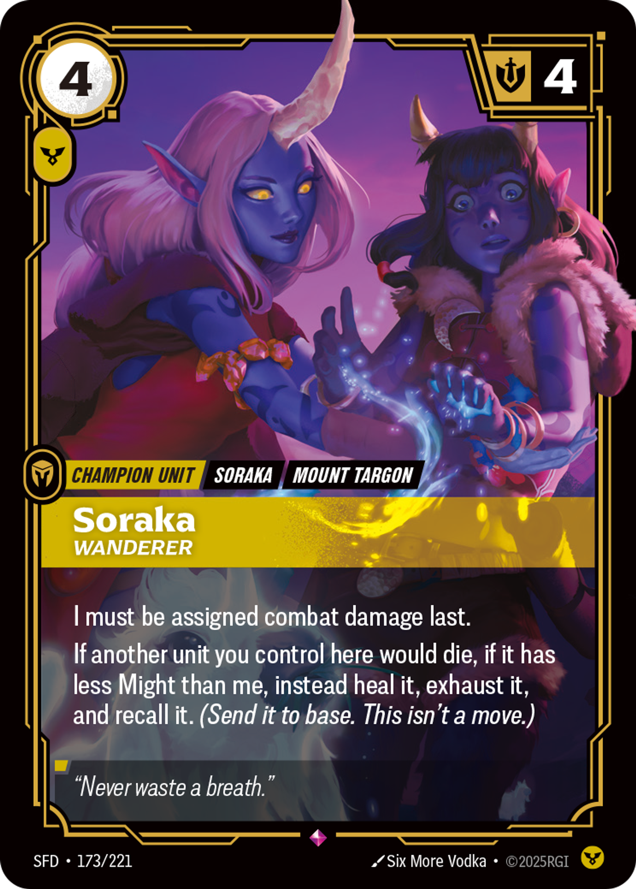 Soraka, Wanderer