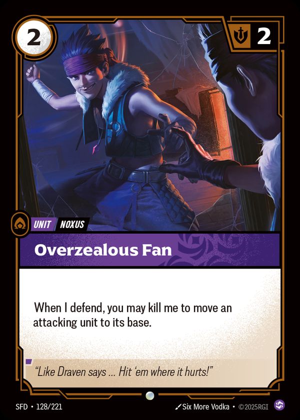 Overzealous Fan — Riftbound card