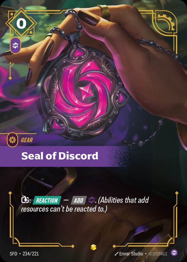 Seal of Discord (Overnumbered) — Riftbound card