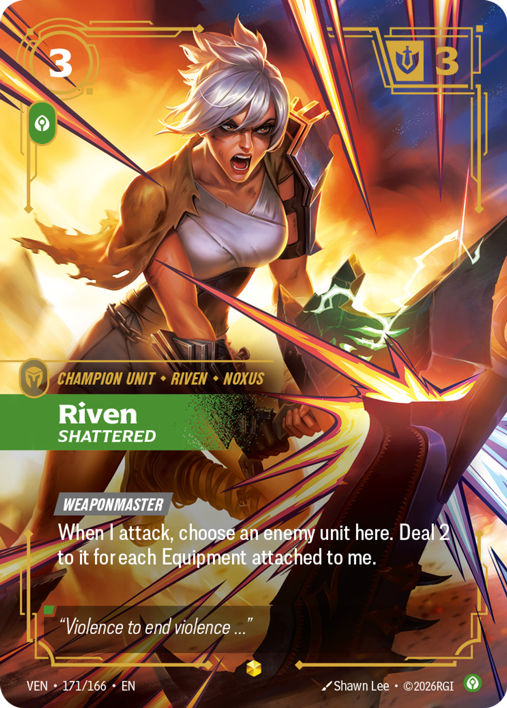 Riven, Shattered
