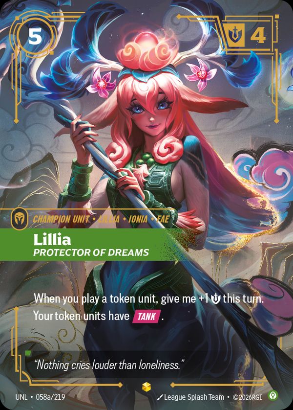 Lillia, Protector of Dreams (Alternate Art) — Riftbound card