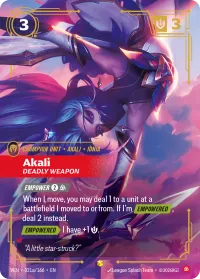 Akali, Deadly Weapon (Alternate Art)