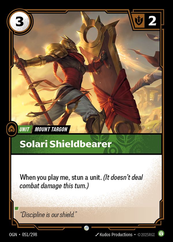 Solari Shieldbearer — Riftbound card