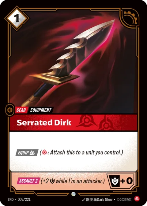 Serrated Dirk SFD-009 영어판 카드 이미지