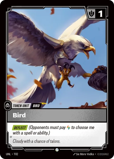 Bird UNL-T02 영어판 카드 이미지