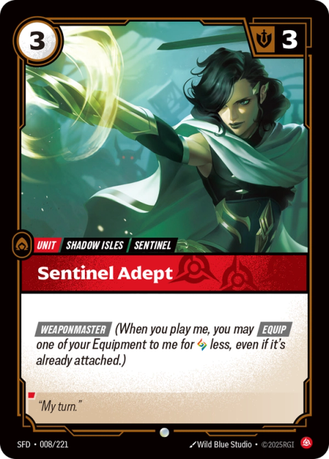 Sentinel Adept — Spiritforged #008, art by Wild Blue Studios