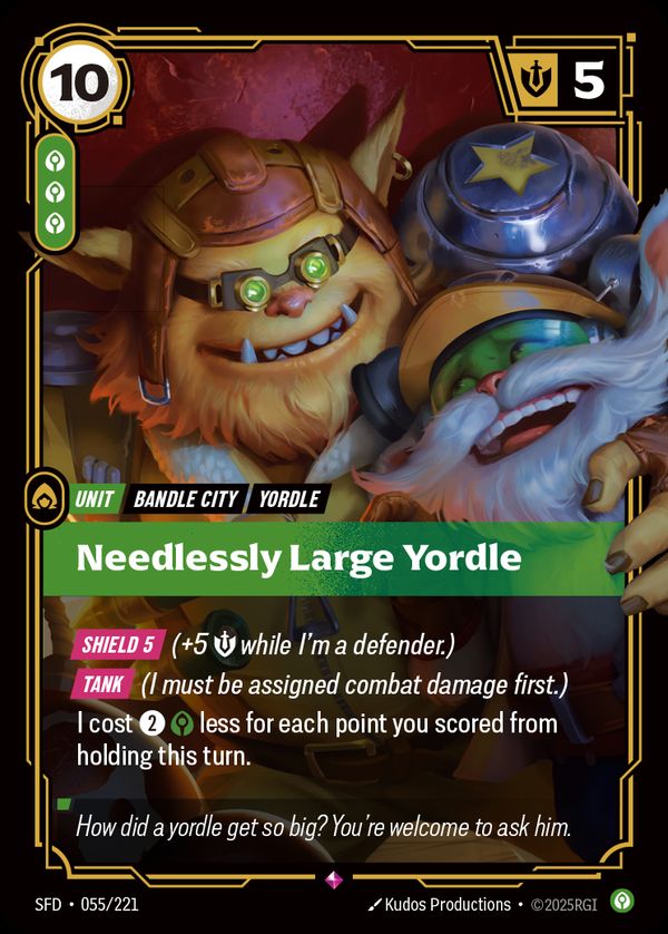 Needlessly Large Yordle — Riftbound card