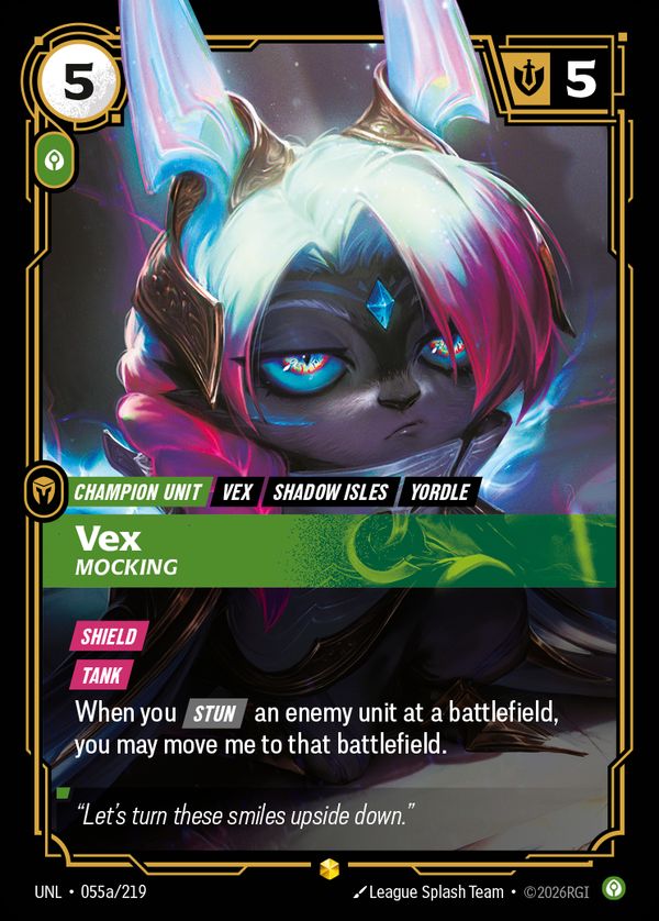 Vex, Mocking (Alternate Art) — Riftbound card