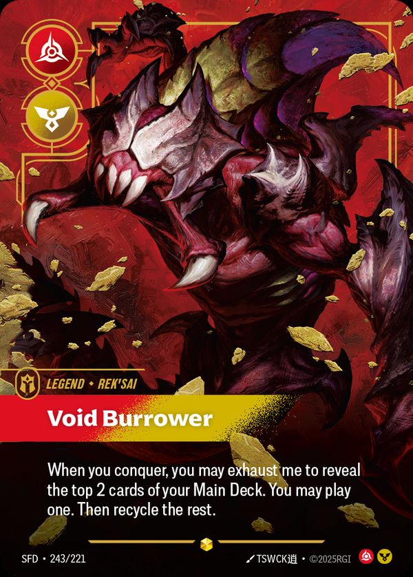 Rek'sai, Void Burrower (Overnumbered) — Riftbound card