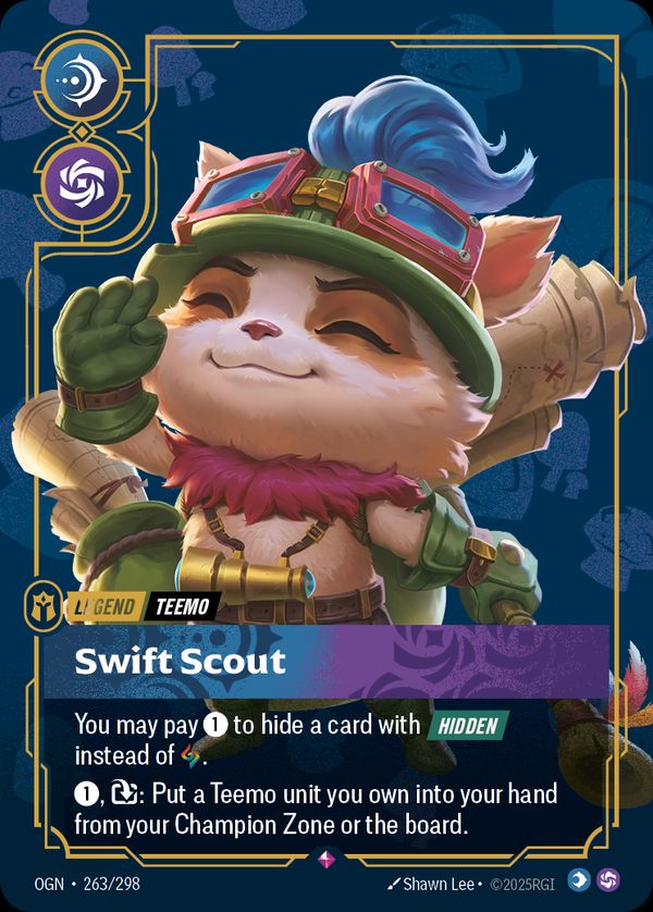 Teemo, Swift Scout (Alternate Art) — Riftbound card