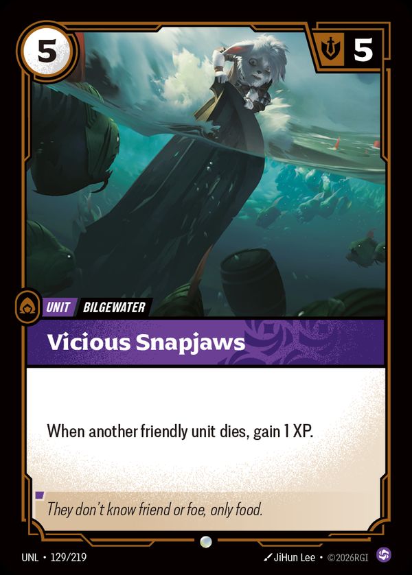 Vicious Snapjaws — Riftbound card