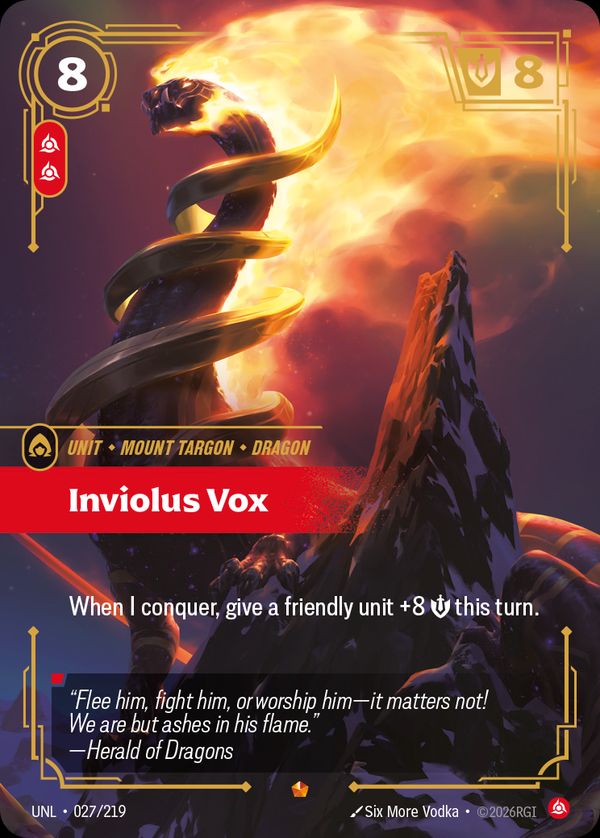 Inviolus Vox — Riftbound card