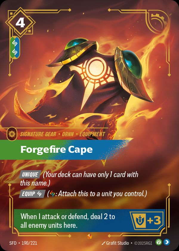 Forgefire Cape — Riftbound card
