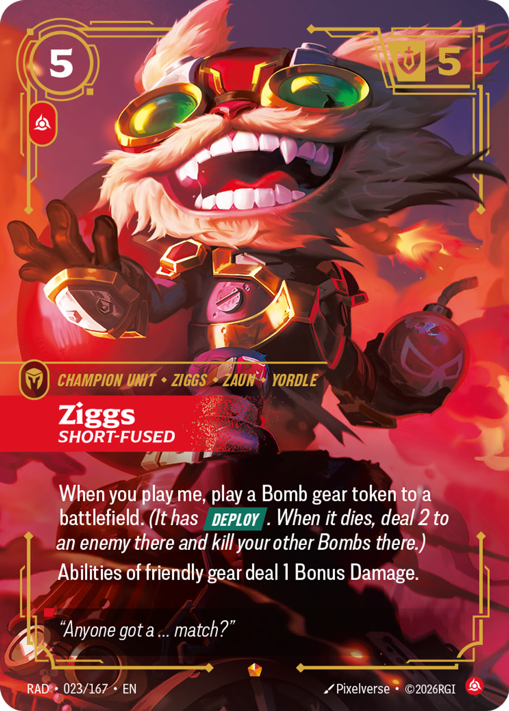 Ziggs, Short-Fused
